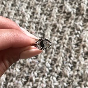 Silver yin & yang ring